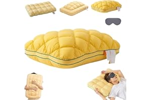 Nublia Pineapple Pillow - Cloud-Like Down, Balanced Soft & Supportive - Pineapple Pillow for Back & Side Sleepers (B1)