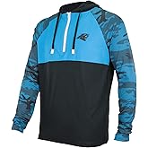 Zubaz NFL Men's Team Color Block Lightweight 1/4 Zip Hoodie with Camo Lines (Small - 5XL)