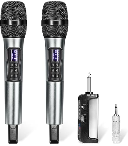 Amazon.com: Kithouse K380A Wireless Microphones - Dual UHF
