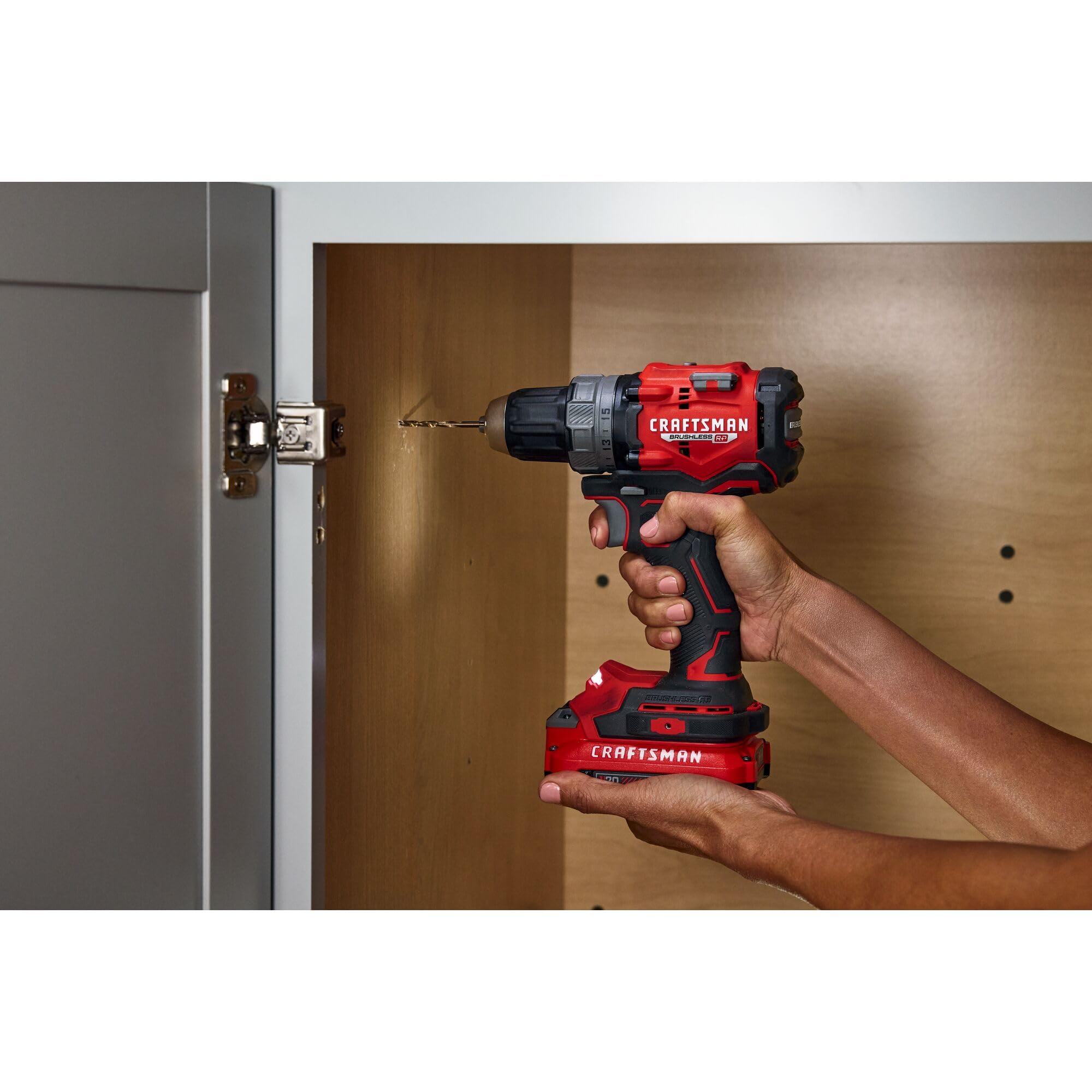 CRAFTSMAN V20 1/2 Inch Drill/Driver Kit with 2 Batteries and Charger (CMCD725D2)