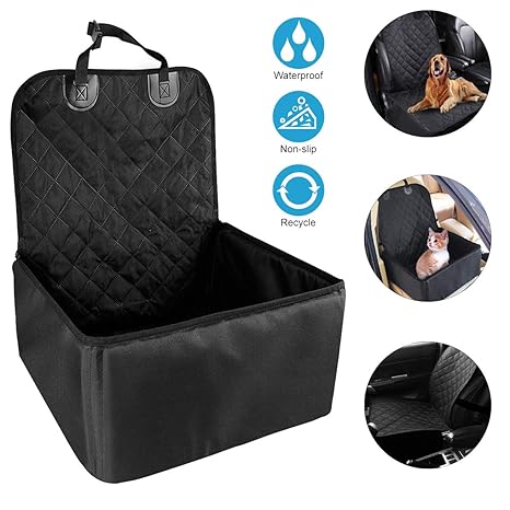 Hunde Autositz, Zaeel Hund Autositz Wasserdichtes Breathable Haustier-Autositz mit Sicherheits-Leine, Tragbare Reise-Auto-För