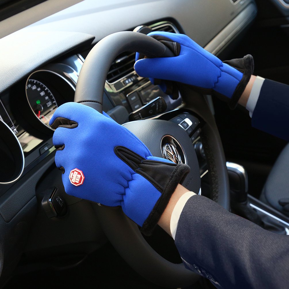 Vbiger Winterhandschuhe Fahrradhandschuhe Touchscreen Handschuhe Anti-Rutsch Fahrradhandschuhe für Klettern Laufen Wandern Autofahren Outdoor Winddicht Warm Arbeitshandschuhe für Damen und Herren