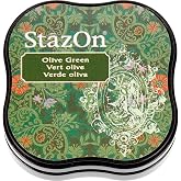 Tsukineko StazOn Midi Pad, Olive Green