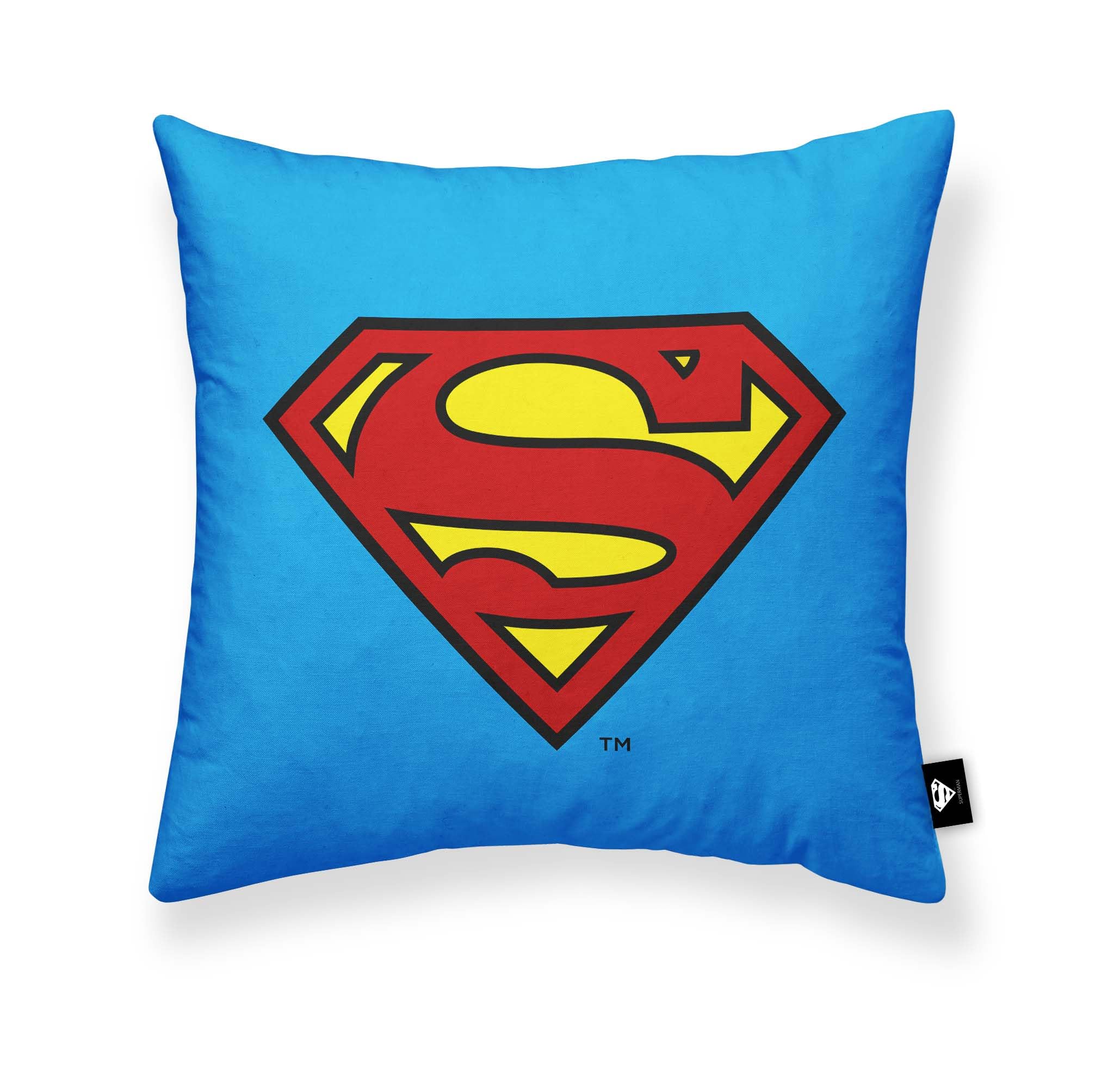 BL BELUM 100% Cotton Superman A Cushion Cover, 45x45cm, Soft, Multicolour, Comic/Superhero, Square, 1 Count