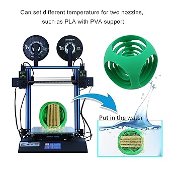 Hictop 24v D3 Hero Independent Dual Extruder Direct Feed 3d Printer 300 300 350mm Amazon Co Uk Business Industry Science