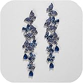 Women Dangling Statement Butterfly Drop Earrings, Hypoallergenic Earrings for Wedding Prom Formal Wear