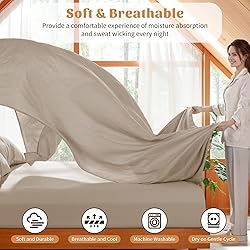 Shilucheng 100% French Linen Sheets - Queen Size
