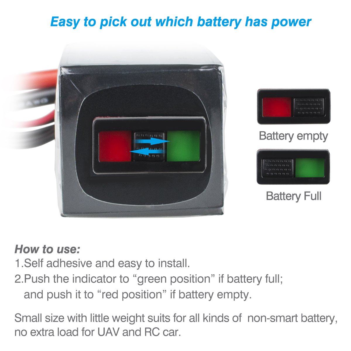 Keenstone LiPo Battery Pack 1600mAh 75C 4S 14.8V XT60 Plug w/ Voltage Meter & Battery Power Indicator RC Boat Heli Airplane UAV Drone FPV