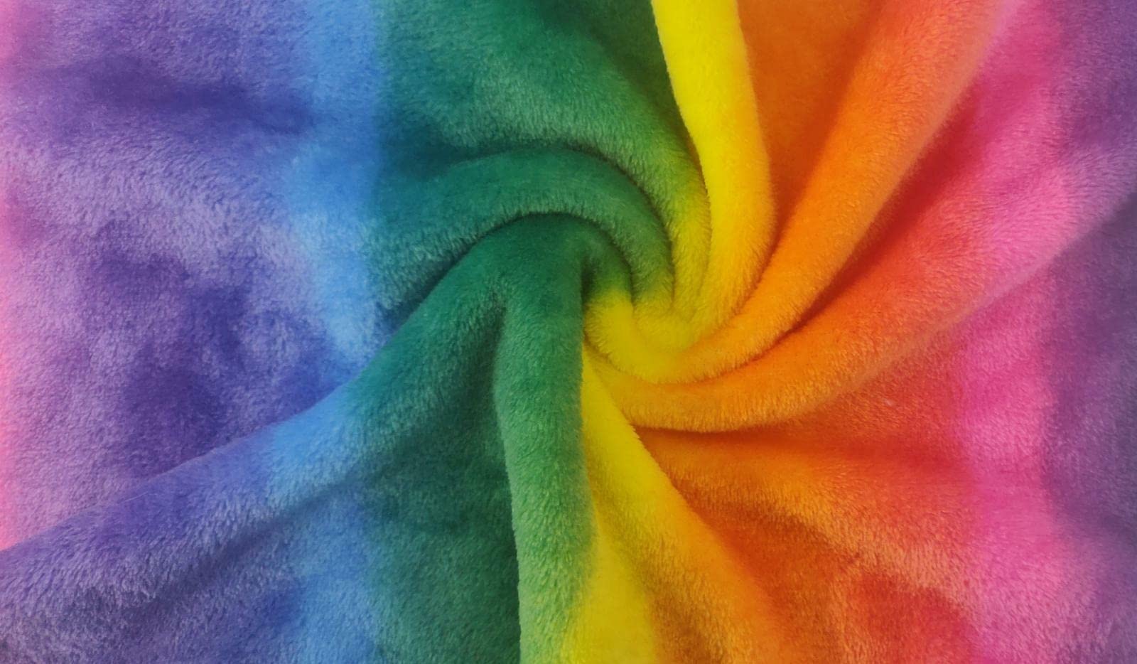 Double Sided Supersoft Cuddle Fleece Fabric Material Rainbow, 1Mtr 150cmx100cm