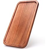 Small Wooden Platter Mini Charcuterie Boards Rectangle Acacia Wood Serving Trays Decorative Cheese Board Cake Appetizer Plates for Party, Home Decor, Food Dish Fruit Dessert Snack Tray,11"X5.5"