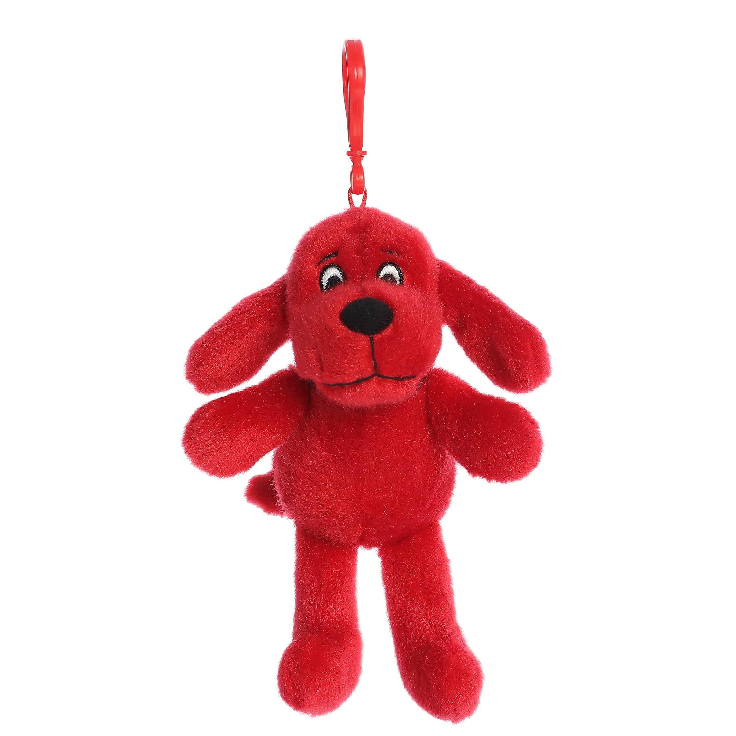 Photo 1 of Aurora® Playful Clifford® Clifford Clip-On Stuffed Animal - Childhood Nostalgia - Lasting Companionship - Red 6 Inches