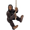 Marshall Home & Garden Rope Climb Big Foot Sasquatch 3.5 inch Resin Minature Outdoor Patio Lawn Figurine Statue for Garden - Woodland Knoll Collection
