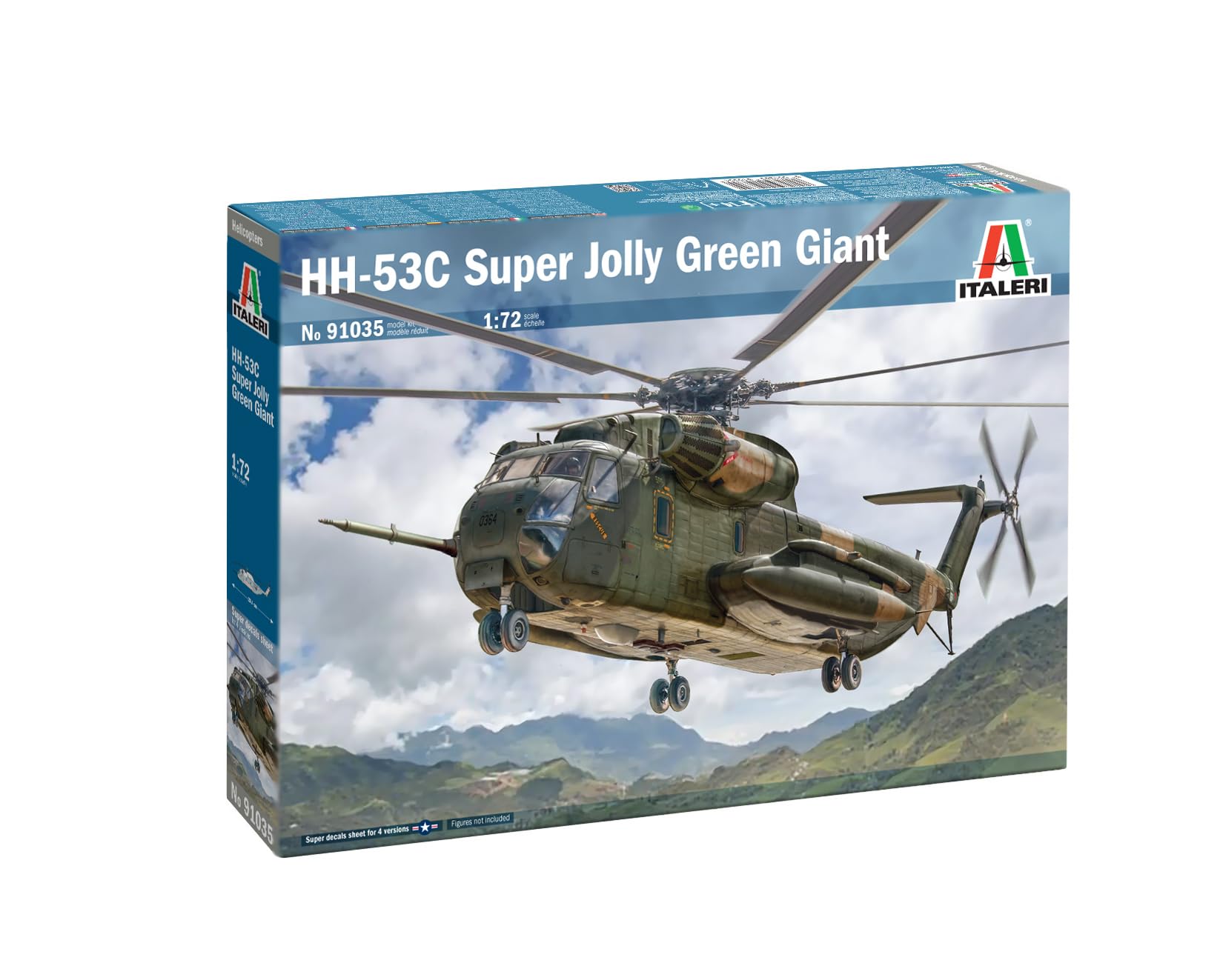 Italeri 91035 HH-53C Super Jolly Green Giant 1:72 Scale Plastic Model Kit/Model Assembly