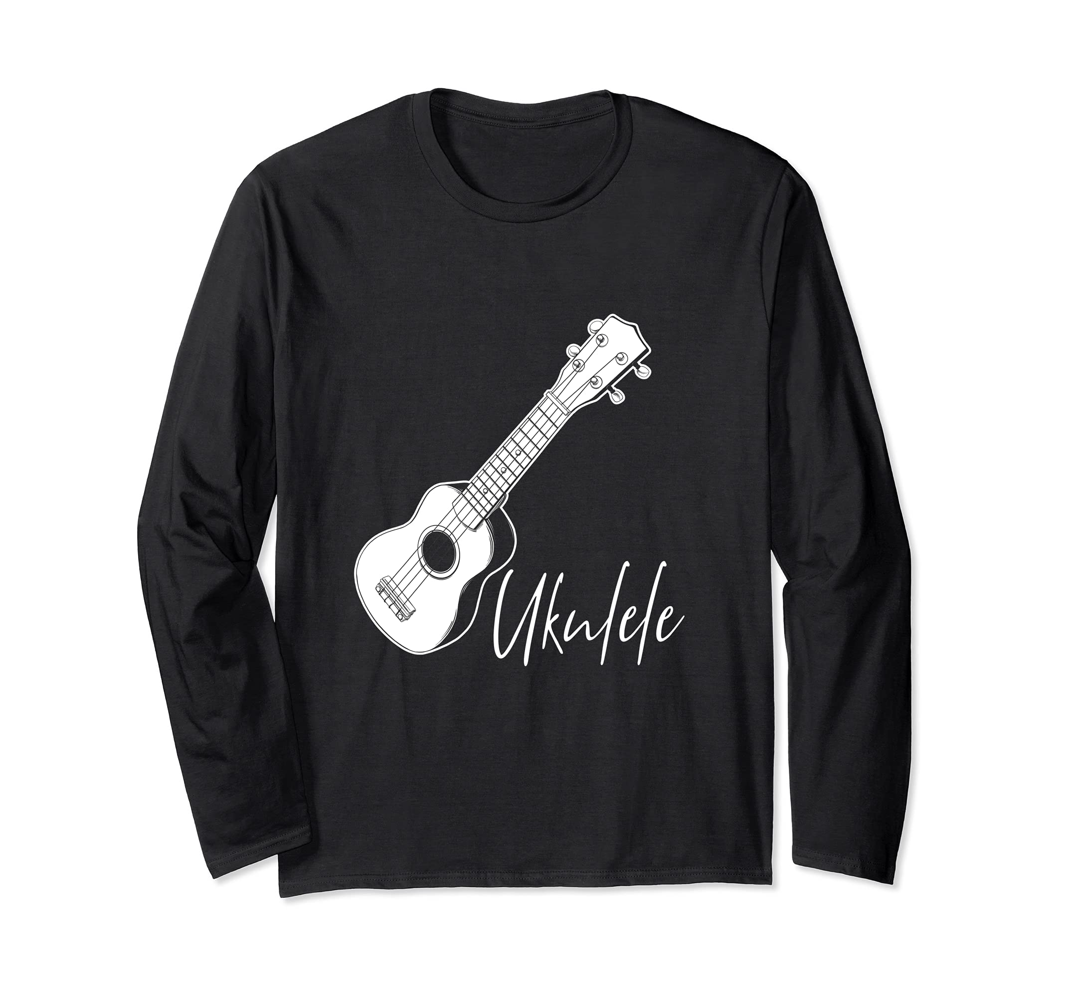 Ukulele Acoustic Hawaii Hawaiian Musician Guitar Uke Aloha Long Sleeve T-Shirt