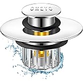 Bathtub Drain Stopper, Pop-Up Tub Stopper with Drain Hair Catcher, Bathtub Plug and Cover with Strainer for 1.5 to 1.8in Tub Drain Hole, Easy to Use