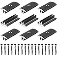 ZUYIYI 100 Packs Hidden Deck Fasteners Aluminum Alloy Clips for Deck Fastening, Composite Decking Boards Fasteners with Screws, 1/4" Gap Spacing T Clips for Decking