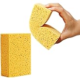 Natural Kitchen Sponges, 2" Thick Heavy Duty Scrub Sponge, 2 Pack | Durable &amp; absorbent,extra large,non-scratching surfaces,ideal for dishes, cookware, pots, pans and bathroom