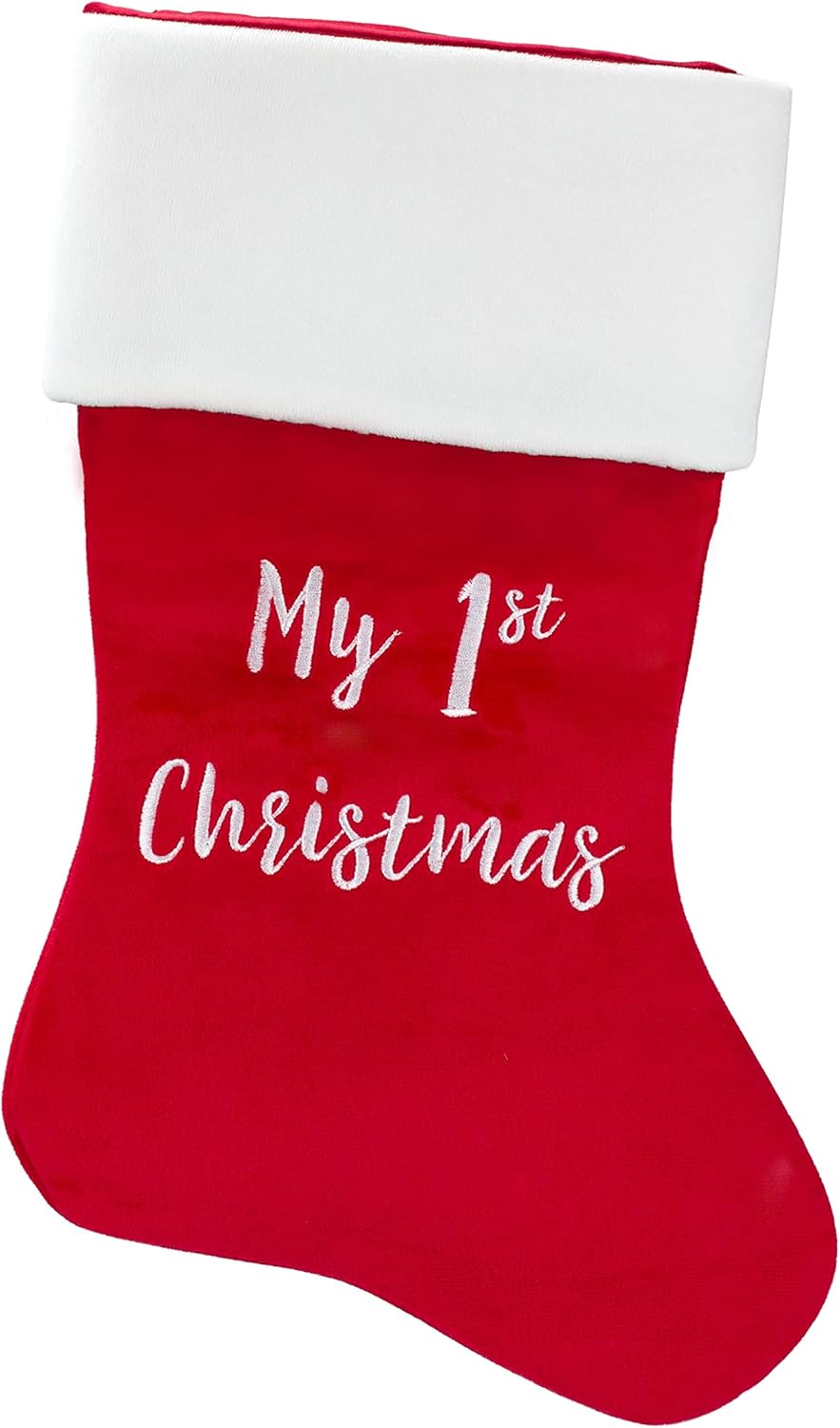 Stockings & Holders - Pearhead, Holiday Home Décor Accessory, Classic Stocking