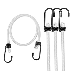 WORKPRO 24 Inch Bungee Cord with Hooks, 4 Pack