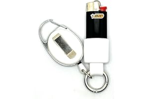 LIGHTER LOCATORS Mini BIC Retractable Lighter Holder - 10 Colors - Perfect Keychain Lighter Holder for J5 BIC Lighters | Lighter Not Included
