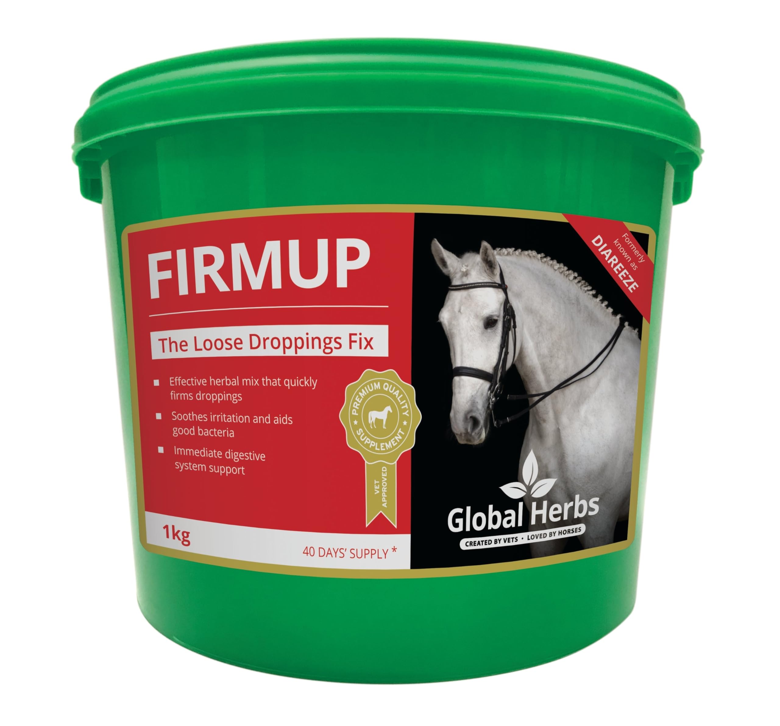 Global Herbs FirmUp Equine Loose Droppings & Gut Stability Support Powder 1kg