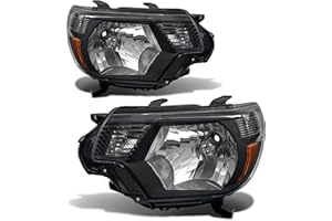 ADCARLIGHTS Headlights for 2012 2013 2014 2015 Toyota Tacoma Headlight Assembly compatible with 12 13 14 15 Toyota Tacoma Headlamp Black Housing Amebr Reflector Driver and Passenger Side