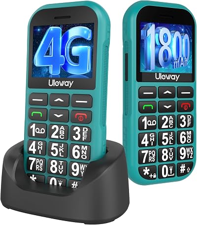 CHAKEYAKE T190 4G Big Button Phone for Elderly USB-C 1800mAh SOS FM Radio