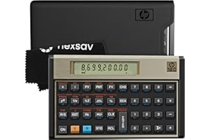 HP 12C Financial Calculator – 120+ Functions: TVM, NPV, IRR, Amortization, Bond Calculations, Programmable Keys – RPN Desktop Calculator for Finance, Accounting & Real Estate – Includes Case + Cloth