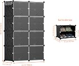 HOMIDEC 2 x 7 Tier Shoe Rack Storage Cabinet 28 Pair Plastic Shelves view 3