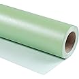 RUSPEPA Sage Green Matte Wrapping Paper, Mini Roll, Green Solid Color Pearly-luster Paper Perfect for Easter, Birthday, Wedding, Baby Shower, Christmas, DIY Bouquet, 17 Inches X 32.8 Feet