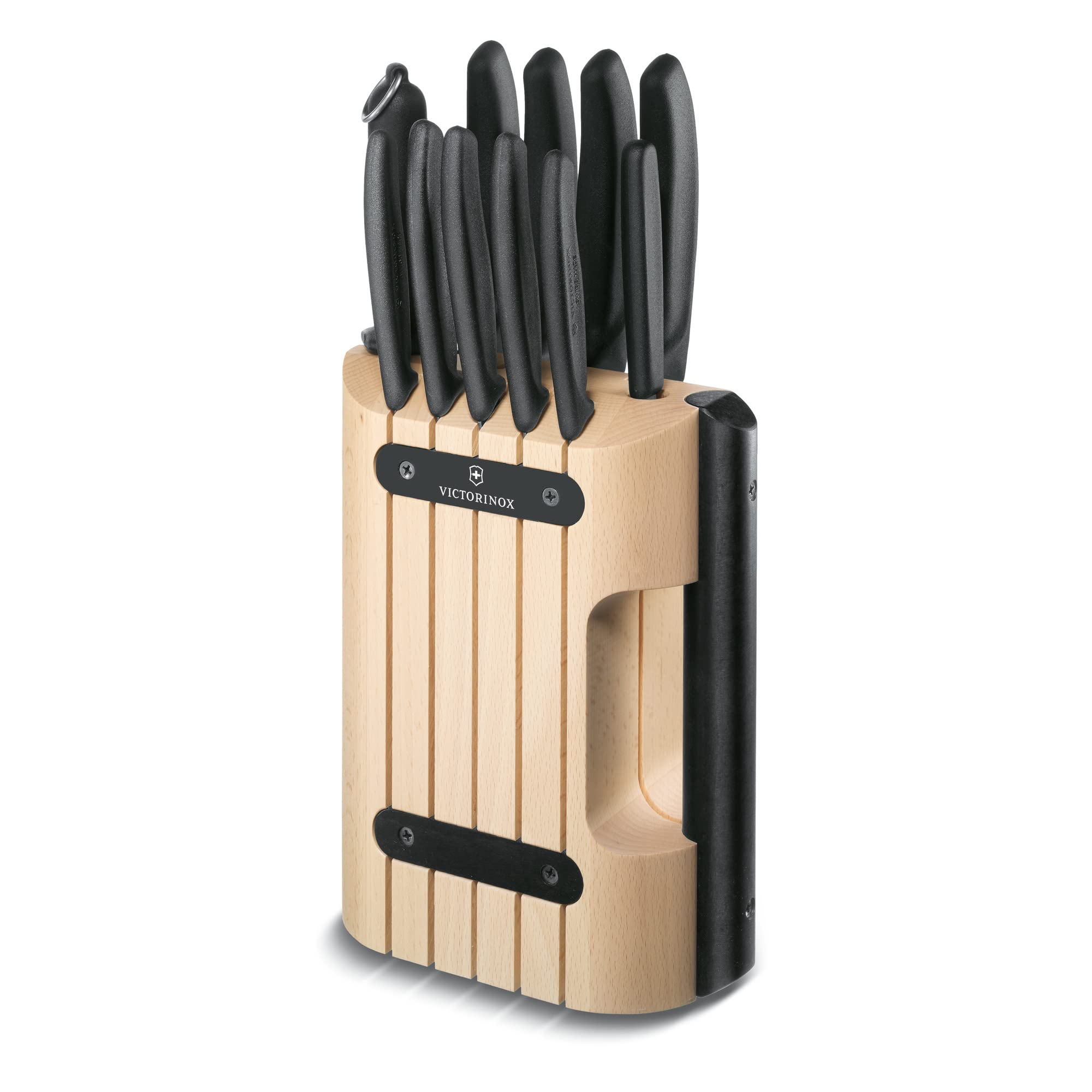 Victorinox Swiss Classic Cubertería, Juego de cuchillos en bloque de 11 piezas, Juego de 11, Negro, 6.7153.11