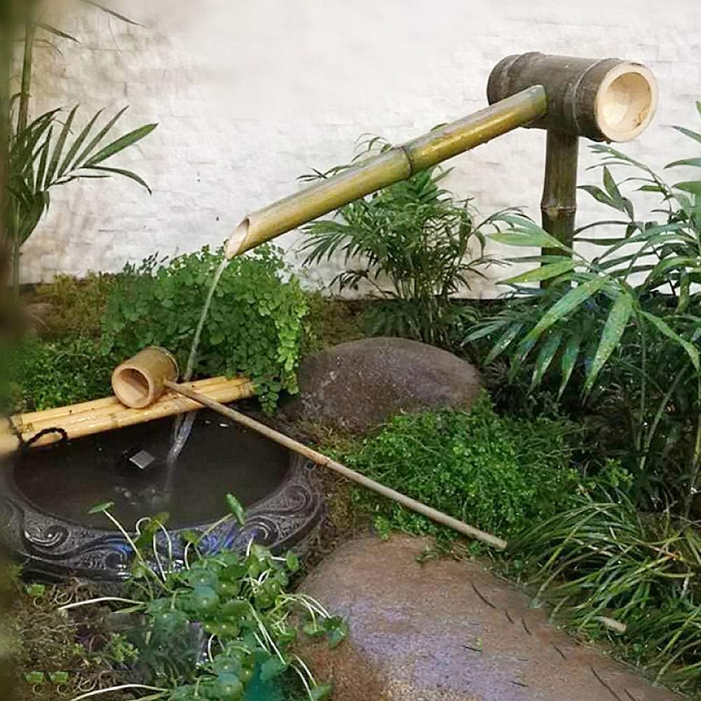 Zenggp Bamboo Water Feature Fountain Outdoor Japanese Garden Feature Modern Decoration 100 Handmade Amazon Co Uk Kitchen Home