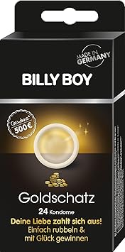 Billy Boy Goldschatz Kondome, 8 verschiedene Sorten, 1er Pack (1 x 24 Stück)