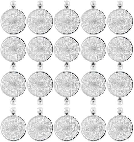 Shuxinmd Colgante Bandejas Redondo Bricolaje Joyería Accesorios Retro