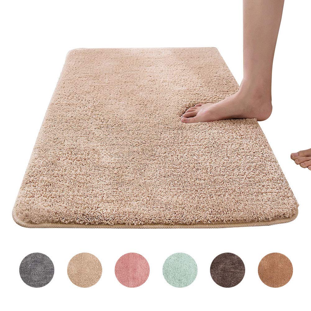 RAVCON Bathroom Rugs Green NonSlip Shaggy Bathroom Mat Machine
