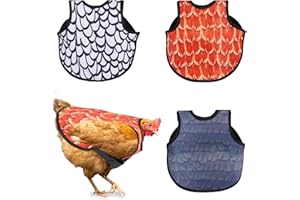 Songholee 3 PCS Premium Chicken Saddles，Adjustable Stretchy Strap，Feather Protector Apron，Breathable Hen Saddle Sweater Cloth