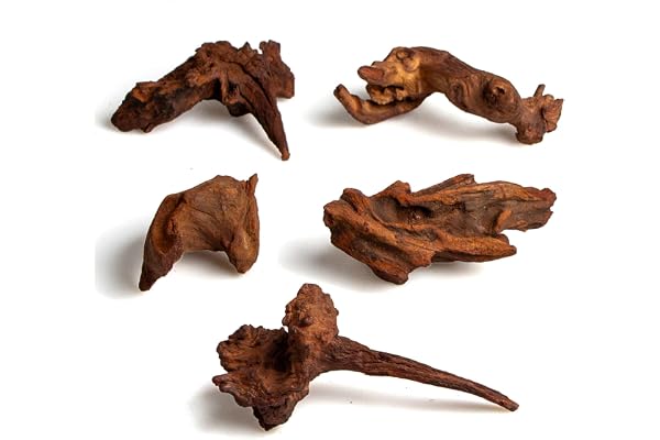 emours Natural Driftwood Small Aquarium Driftwood, 46", Natural Twisted Branches, Low-Tannin, Great for Shrimp/Betta & Nano A