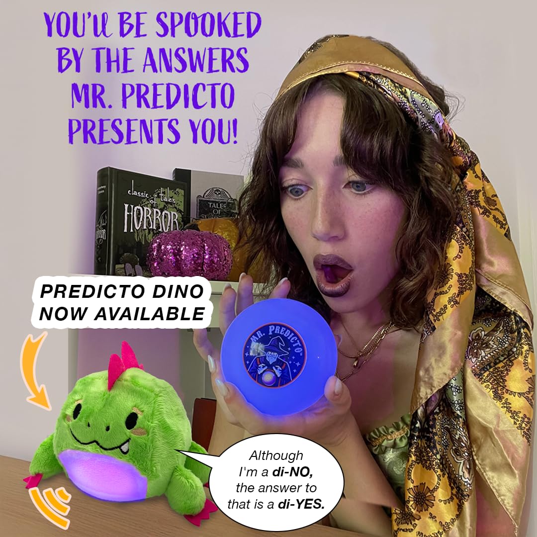 Mr. Predicto Fortune Telling Ball - Ask Question & He Speaks Answer, Halloween Games, Crystal Ball Halloween, Fortune Teller Costume Accessories, Perfect for Teens