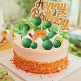 ASTARON 20 Pcs Dark Green Ball Cake Topper Decorations Mini Balloons Cake Picks view 7
