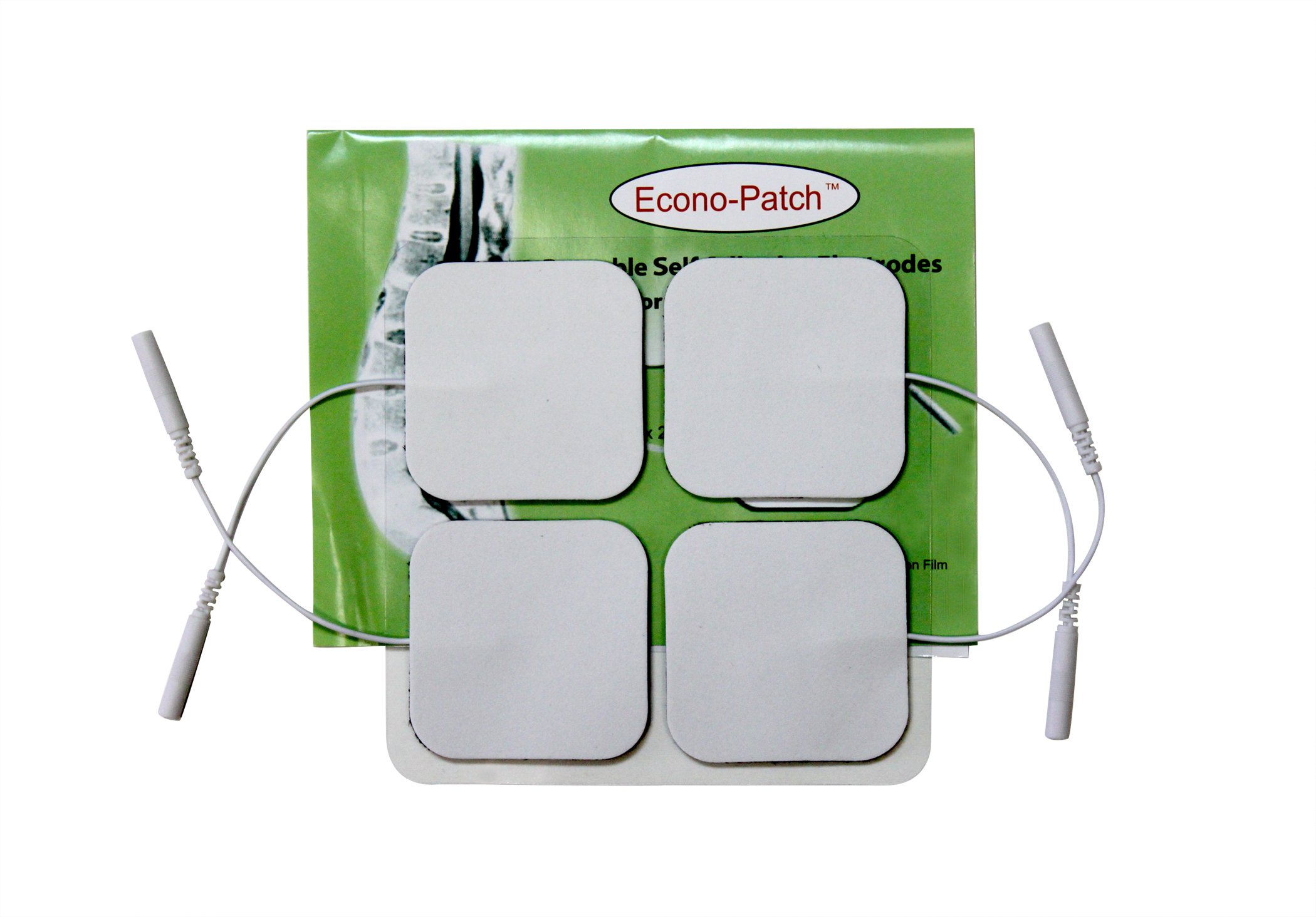 Premium 8 Large 2" x 4" Electrodes 2 Resealable Packs of 4