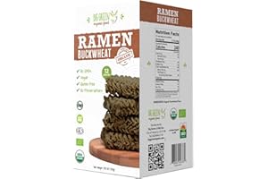 Big Green Organic Food- Organic Buckwheat Ramen, 25.3oz, 100% buckwheat, Gluten-Free, Non-GMO, Vegan, 12 Servings