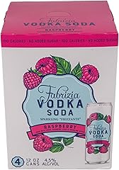 Fabrizia, Cocktail Vodka Soda Raspberry, 4pk, 354.8 mL Cans