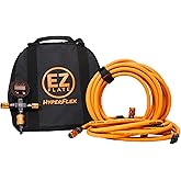 4 tire Inflation Deflation System, Heavy Duty, Air Down Tire Deflators, Truck or Car Tires, UTV, Side By Side Tires, Fast Inflation, Auto Equalize, Quick Connect Air Chucks (Hyperflex Hose System)