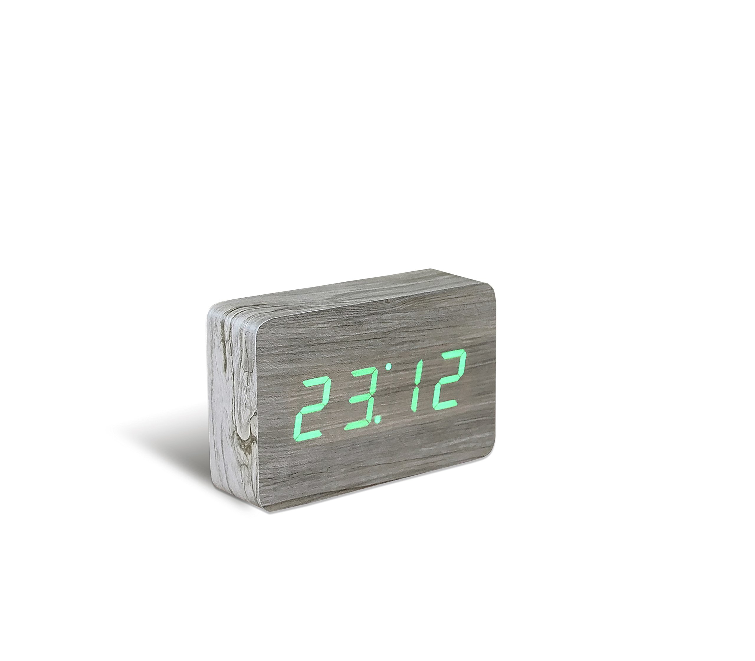 Gingko Brick Click Clock Ash, GK15G12