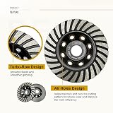 SHDIATOOL 115mm Diamond Grinding Cup Wheel Turbo Row for Concrete Masonry view 8