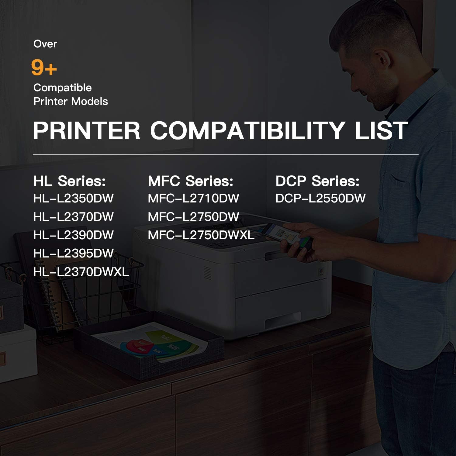E-Z Ink (TM) Compatible Toner Cartridge Replacement for Brother TN760 TN-760 TN730 to Use with HL-L2350DW HL-L2395DW HL-L2390DW HL-L2370DW MFC-L2750DW MFC-L2710DW DCP-L2550DW (Black,2 Pack): Office Products