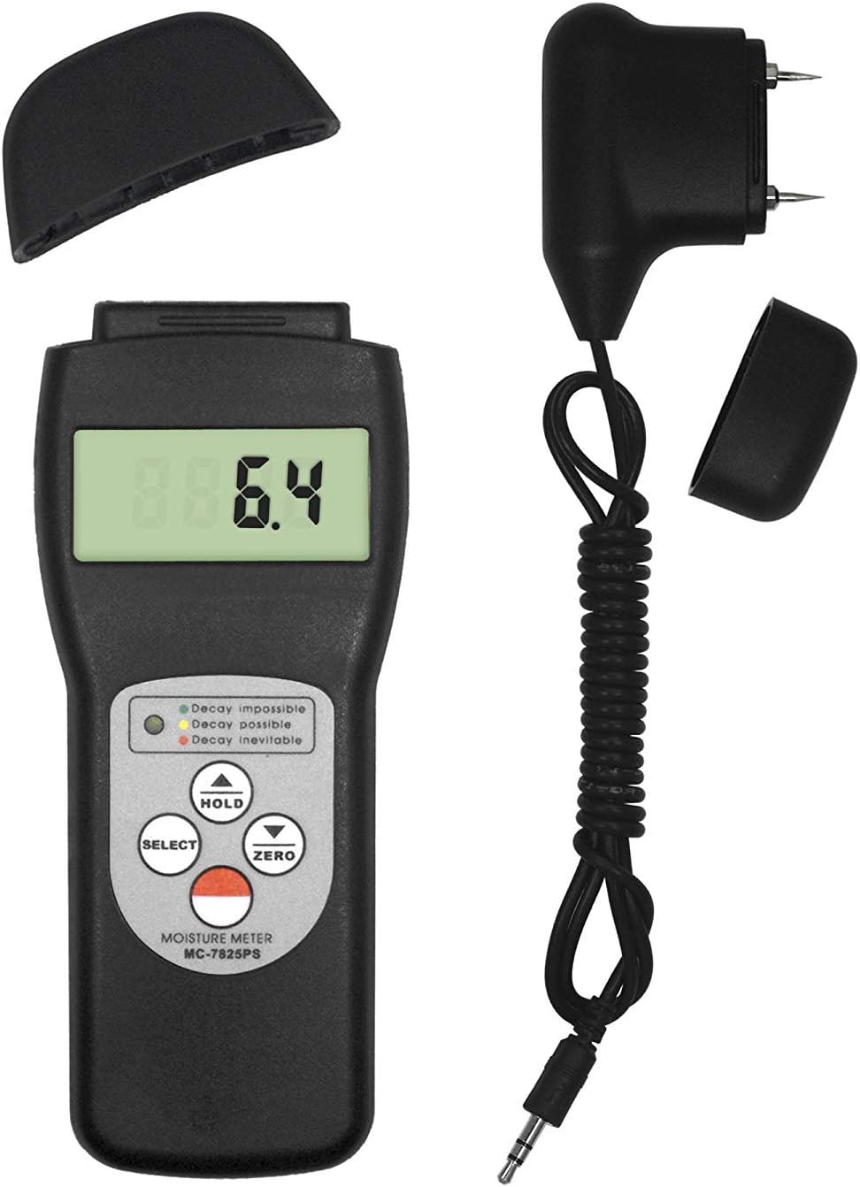 MeterTo Moisture Meter Tester Hay Moisture Meter Pin & Search Type for Wood Tobacco Soil 0~80%