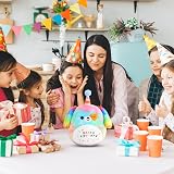 SQEQE Happy Birthday Rainbow Dog Plush Toy 35cm Soft Stuffed Animal Gift view 3