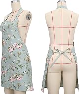 FANTESI 2 Pack Floral Kitchen Aprons Adjustable Pockets Women view 4
