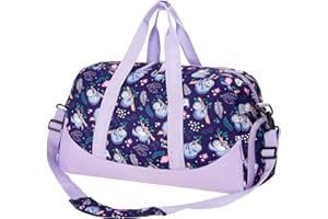 Choco Mocha Kids Duffle Bag Girls - Sloth Weekender Overnight Bags for Girl Ages 9-12, Purple